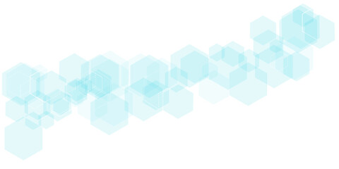 Vector hexagons pattern. Geometric abstract background with simple hexagonal elements. Medical and technology.