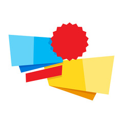 Colorful abstract sale banner. colorful origami sale banner