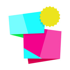 Colorful abstract sale banner. colorful origami sale banner