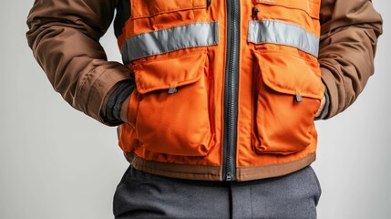 Worker Ready for Any Task in Vibrant Jacket