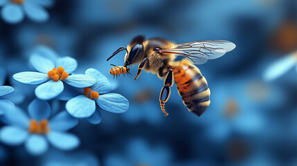 Fototapeta premium bee on flower