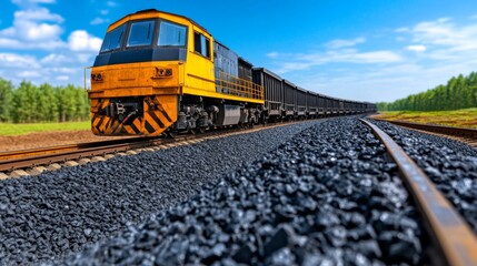 Fototapeta premium freight railway cars. transport transportation of coal