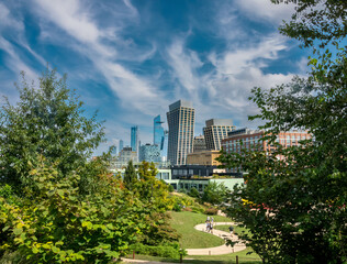 The Skyline of the Hudson Yards district in New York City, NY, USA