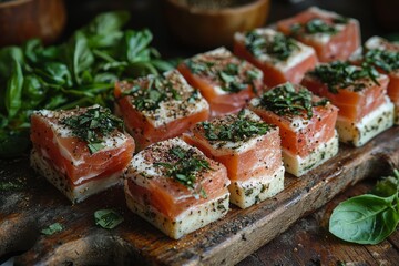 Prosciutto Wrapped Bites with Basil and Peppercorns