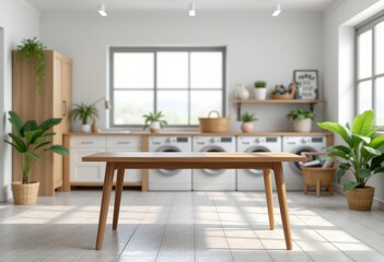 Fototapeta premium modern living room with kitchen