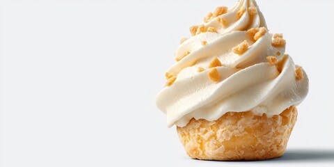 Creamy Choux Pastry with Topped with Crunchy Crumbs   Delicious Dessert  Bakery  Food Phot
