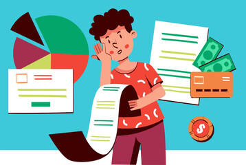 Finance and Budgeting concept illustration