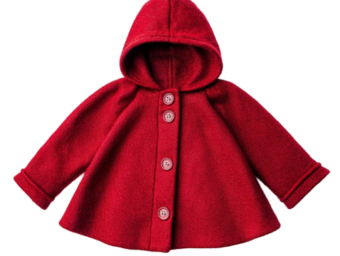 a red coat with a hood