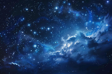 Astrological composition with empty starry sky for zodiac sign symbol