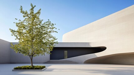 Modern Architectural Design with Striking Lines