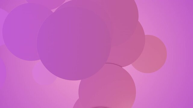 Colorful gradient circles animation on pink, purple, and violet background