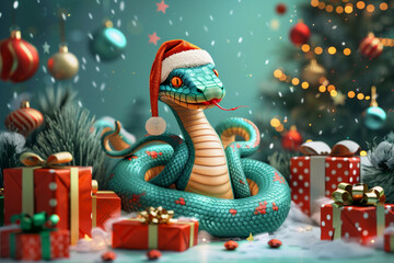 Beautiful greeting card with holiday composition for happy and joy celebrate New Year