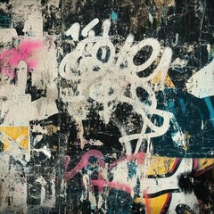 Grunge background with faded graffiti textures