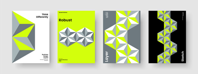 Fototapeta premium Geometric Book Cover Layout. Isolated Banner Design. Creative Background Template. Brochure. Poster. Flyer. Business Presentation. Report. Advertising. Magazine. Journal. Leaflet. Brand Identity