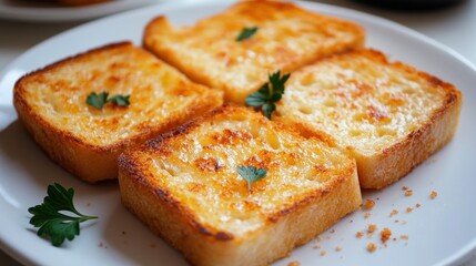 Golden Toasted Bread Slices