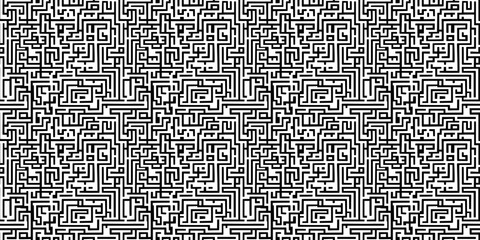 Seamless maze pattern with a complex, labyrinthine design. seamless background pattern