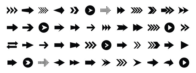 Arrow icon set. Arrow. Cursor. Modern simple arrows. Vector illustration.