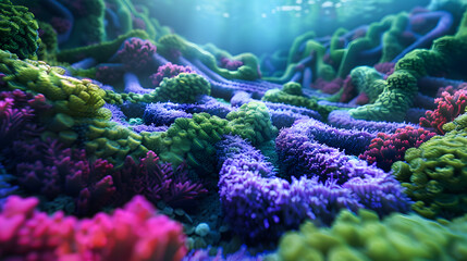 Obraz premium Biological organic maze in micro world