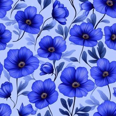 Seamless Pattern With Violets