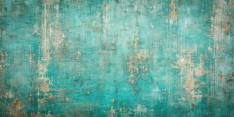 Obraz premium A Textured Teal Surface with Subtle Hints of Gold, Revealing a History of Time and Wear