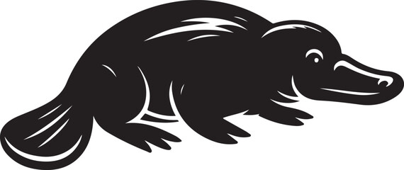 Platypus silhouette vector illustration design