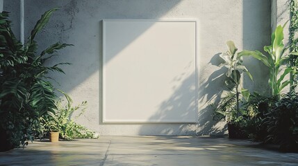 A blank whiteboard, White mockup
