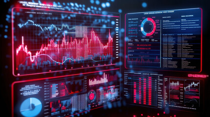 Interactive financial dashboard with dynamic data visualizations and analytics