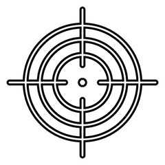 Target icon, vector sing . Simple circle target template. Success strategy symbol Vector illustration. Eps 10.