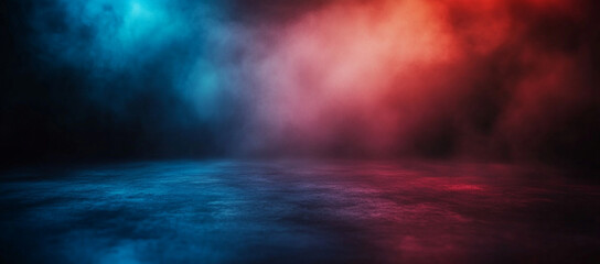 Fototapeta premium captivating blurred background featuring gradient of red and blue hues, creating dramatic atmosphere. interplay of colors evokes sense of depth and intrigue
