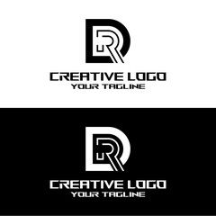 Fototapeta premium creative letter logo dr desain vektors