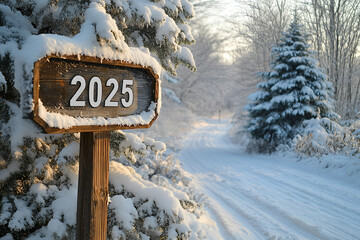 2025 New Year winter wonderland, a Christmas