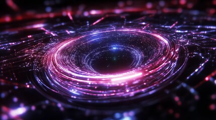 Obraz premium A black hole with its mesmerizing gravitational pull