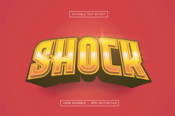 Shock 3D Editable Text Effect