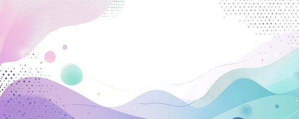 Abstract geometric background with colorful shapes and lines featuring a white blank space for text or design elements