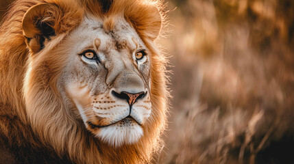 Fototapeta premium close up of a lion