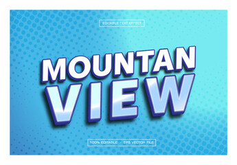 Mountain View Text Effect
