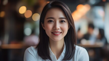 Obraz premium An Asian leadership trainer guiding professionals in developing interpersonal skills, with a focus on inclusivity and emotional intelligence.