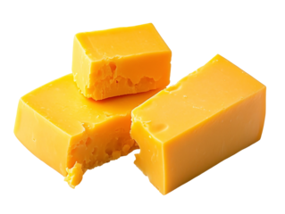 a block of cheese with a bite taken out of it