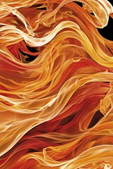 Intense Roaring Flames in Motion &ndash; Vibrant, Isolated Fire Close-Up