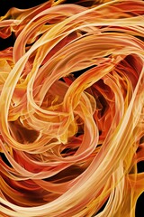 Intense Roaring Flames in Motion &ndash; Vibrant, Isolated Fire Close-Up