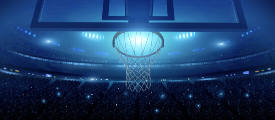 Basketball arena. The imaginary basketball arena is modelled and rendered.