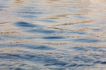 The water is calm and the waves are small