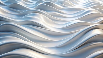 Fototapeta premium Extreme close-up abstract white waves with soft shadows contemporary smooth background