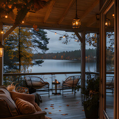 Fototapeta premium restaurant on the beach. Generative AI