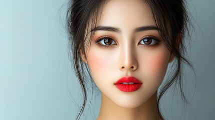 Fototapeta premium Beautiful asian woman with make-up Beautiful woman with make-up