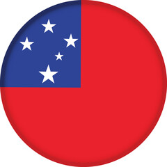Round flag of Samoa