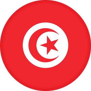 recommend clip art: Round flag of Tunisia