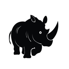 rhino isolated vector icon logo rhino silhouette clip art illustration rhino symbol on white background