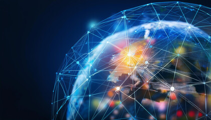 Close-Up of International Relations and Global Connectivity