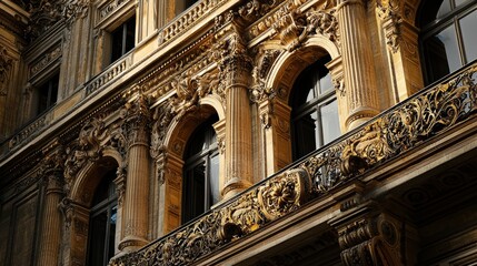 Fototapeta premium Opulent facade of Palais Garnier opera house